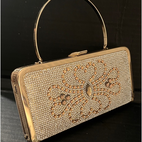 Ruodan Party Ware Clutch. All Gold Clutch. Small Size Bag. - Picture 2 of 12